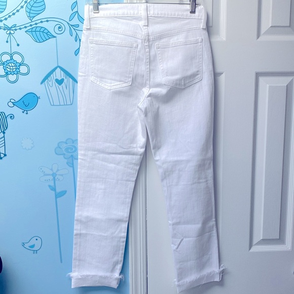 NWT J. Crew Denim Slim Boyfriend White Jeans -  Item Style AO671 Women's Size 25 - Picture 6 of 14